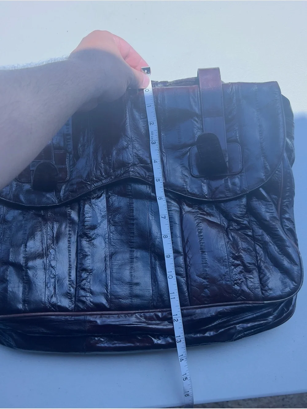 Dark Brown Leather Satchel Bag